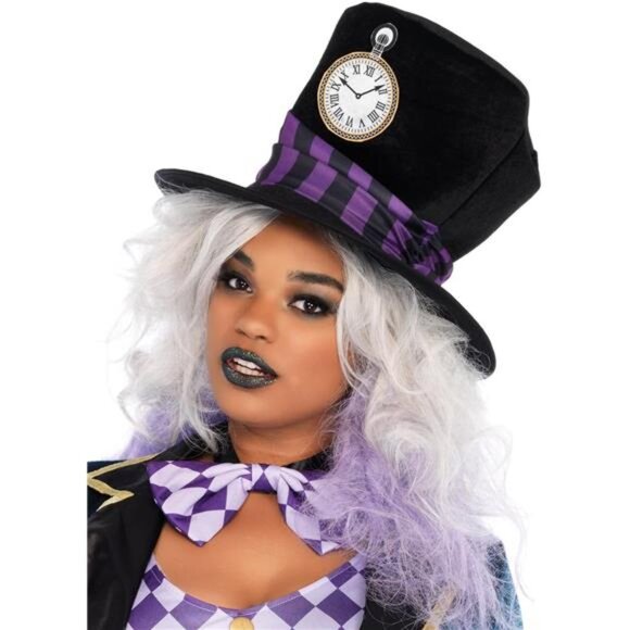 Womens Adult Lavender Leg Avenue Delightful Mad Hatter Halloween Costume‎ Party - Picture 3 of 6